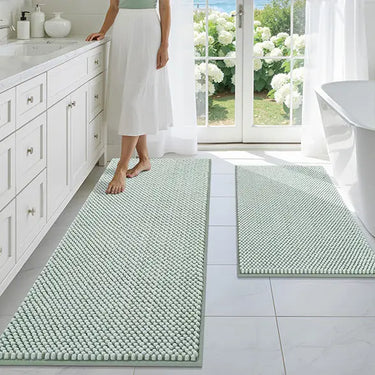 Ultra-Soft Plush Chenille Bath Mat Set (2-Piece)