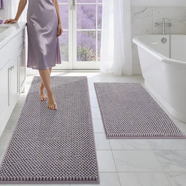 Ultra-Soft Plush Chenille Bath Mat Set (2-Piece)