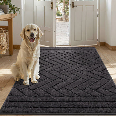 Absorbent Dog Mat for Muddy Paws, Patented Non-Slip Low-Profile Entryway Rug