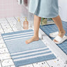 Bathroom Rugs Extra Soft Absorbent Shaggy Striped Chenille Bath Rugs, Non Slip Backing