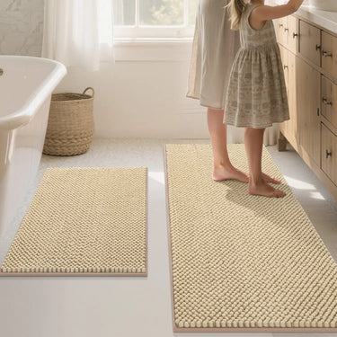 Ultra-Soft Plush Chenille Bath Mat Set (2-Piece)